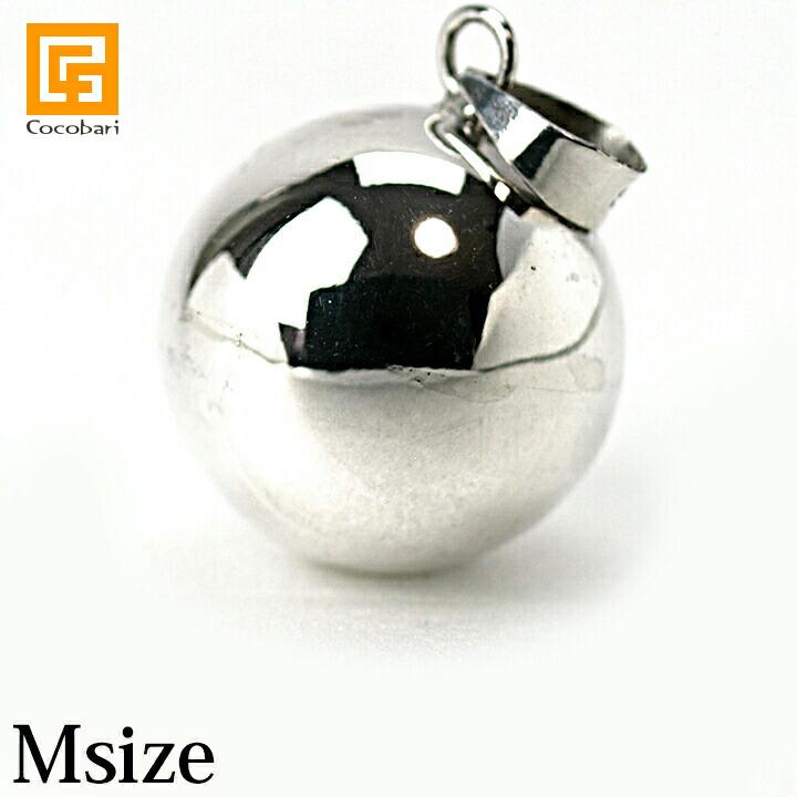 ガムランボール PLAIN SILVER(シルバー)(M) シルバークロス付き バリ島