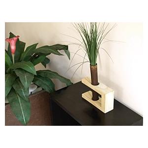 ストーンVASEコ型 (バンブー、ベアグラス3本付き)  アジアン バリ フラワーベース 石 おしゃれ リゾート バリ雑貨 バリ風 インテリア