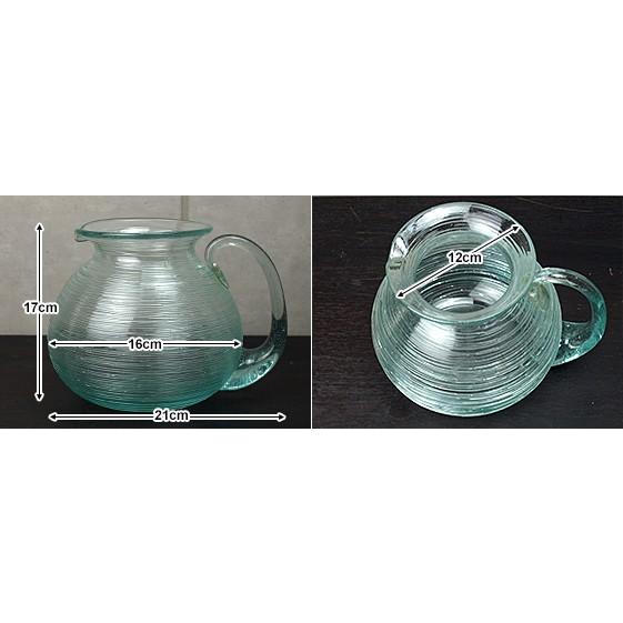 ガラスVASE(ピッチャー型) おしゃれ フラワーベース シンプル 花器