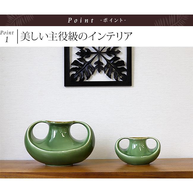 バリ島木彫り 花瓶 フラワーベース 蓮の花彫刻 ジェンガラの極上フラワーベース(S) 花瓶 ジェンガラケラミック バリ島