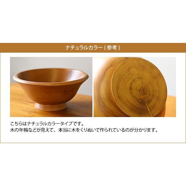 チークのボウル ダークブラウン アジアン雑貨 バリ インテリア 木製