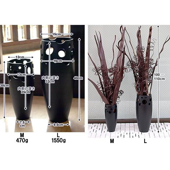 チークのアートオブジェ(セット)(Mサイズ) VASE リーフ5枚 棒3本 枝3束  