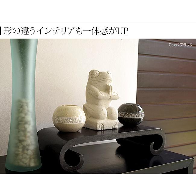 渦巻きの台M(35×14×8cm) 木製 おしゃれ 置物 飾り台 台座 和室 花器