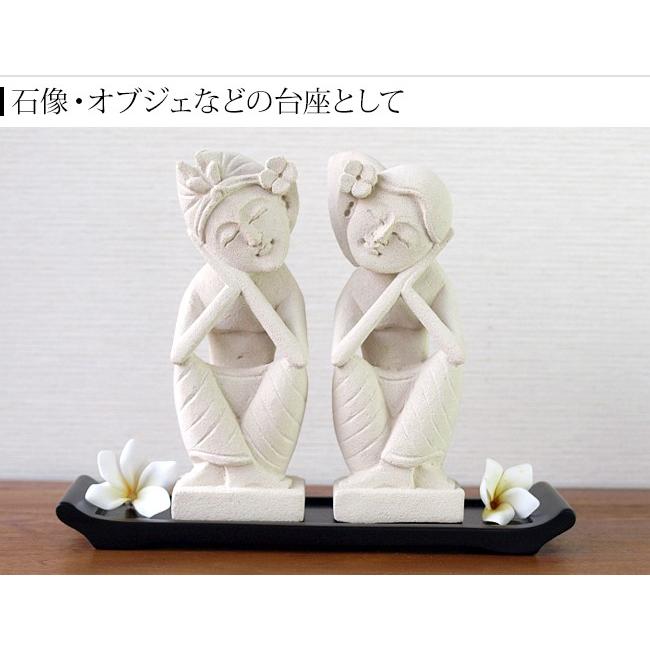 ウッドトレイ（チーク）S (28×9cm) アジアン雑貨 バリ インテリア