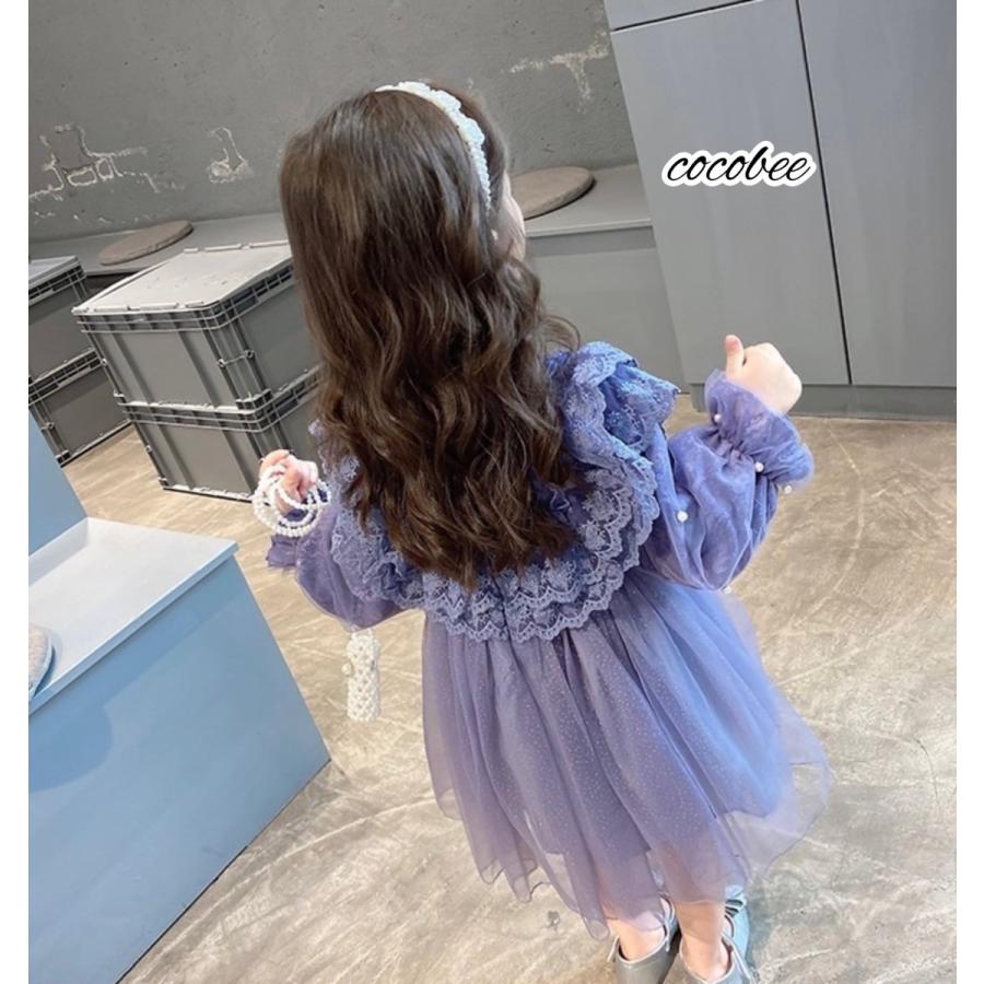 再入荷人気ドレス子ども長袖ドレスパープルこどもワンピース 入学式入園式服子供服女の子卒園式フォーマルドレスリングガール結婚式90100110120130140cm |  | 06