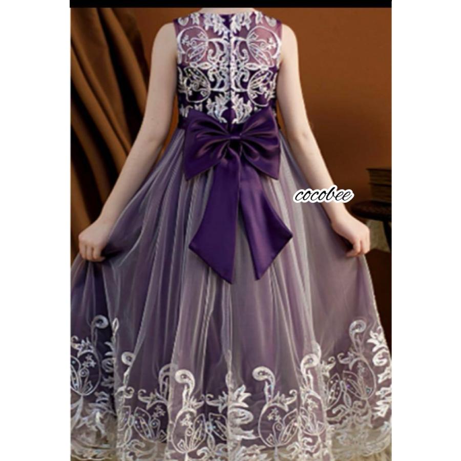 好評女の子フォーマル子供ドレス発表会 ジュニア キッズ ロングドレスコンクール お誕生日レッドパープル色ドレス刺繍高みえこどもドレスリングガール |  | 13