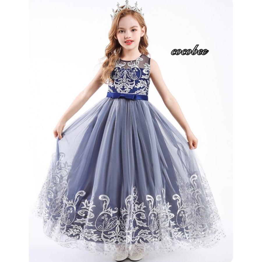 好評女の子フォーマル子供ドレス発表会 ジュニア キッズ ロングドレスコンクール お誕生日レッドパープル色ドレス刺繍高みえこどもドレスリングガール |  | 08