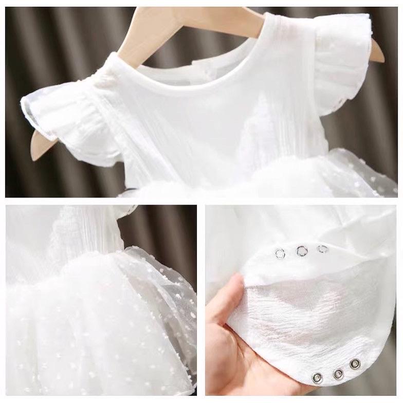 送料無料　女の子ロンパースヘアバンド付き ベビードレス 子供ドレス退院着 女の子ワンピース セレモニー ハーフバースデー 100日祝い 607080 cm |  | 06