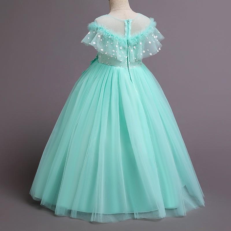 子供ドレス 発表会 ロング 結婚式 ミントグリーン 高級 ジュニア 女の子 ピンク ミントグリーン コンクール ドレス キッズ 120 130 140 150 160 cm フォーマル |  | 11