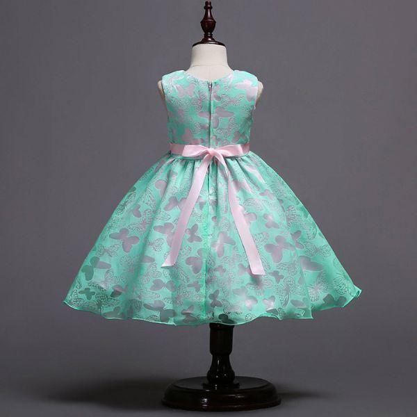 子供ドレス ピアノ発表会衣装　 蝶々柄ドレス コンクールドレス 子供ワンピース 結婚式 フォーマル グリーン リングガール　結婚式　七五三100 110 120 130 140 |  | 04