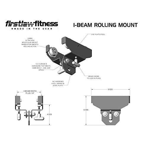 ローボード Firstlaw Fitness I-Beam ローリングパンチングバッグマウント - (グリーン - 3.5インチ - 7インチ幅 I-ビーム) 【SKC8306204766】(29128円)