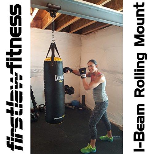 Firstlaw Fitness I-Beam ローリングパンチングバッグマウント - (グリーン - 3.5インチ - 7インチ幅 I-ビーム)