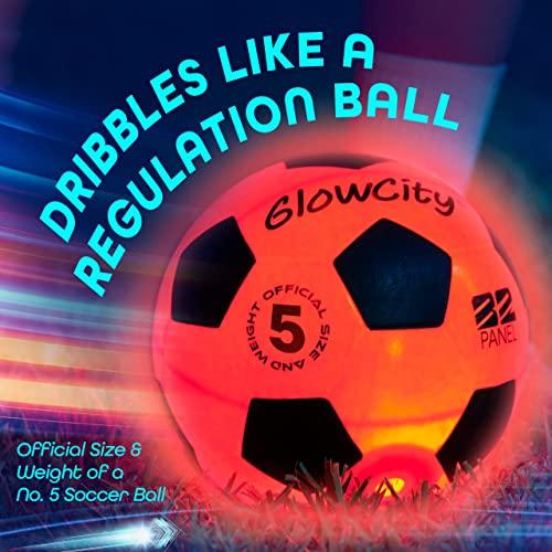 公式販売中 GlowCity Light Up LED Soccer Ball Blazing Red Edition