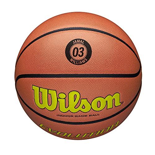 ヴァンパイア Wilson Sporting Goodsオフィシャル、サイズ29.5、イエローウィルソンエボリューション屋内ゲームバスケットボール