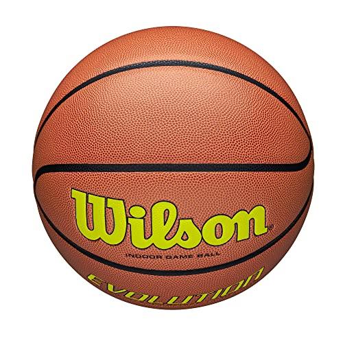 ヴァンパイア Wilson Sporting Goodsオフィシャル、サイズ29.5、イエローウィルソンエボリューション屋内ゲームバスケットボール