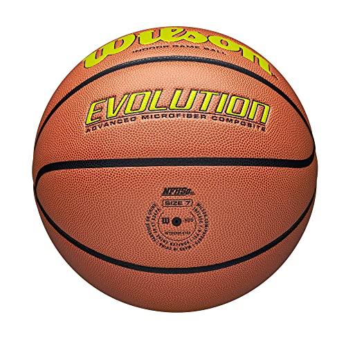 ヴァンパイア Wilson Sporting Goodsオフィシャル、サイズ29.5、イエローウィルソンエボリューション屋内ゲームバスケットボール