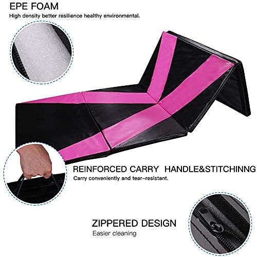 [即日発送] Polar Aurora 4フィートx10フィートx2色多色厚手折りたたみ体操ジムエクササイズエアロビクスマット ストレッチフィットネスヨガ 【QGW1797388228】(63031円)