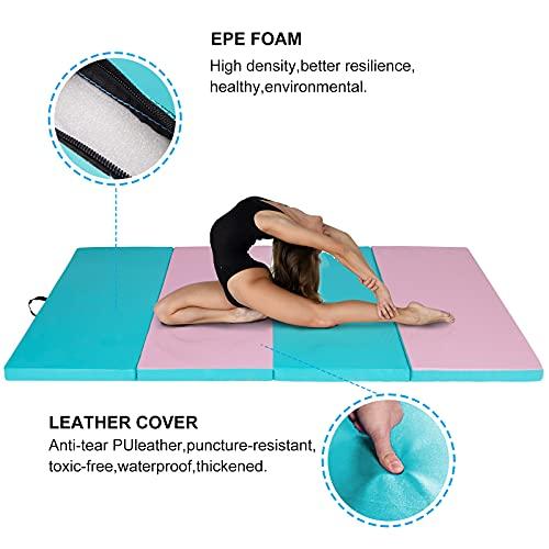 USED Polar Aurora 4フィートx10フィートx2色多色厚手折りたたみ体操ジムエクササイズエアロビクスマット ストレッチフィットネスヨガ 【P1536124800】(53869円)