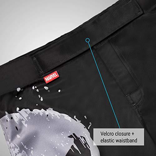 Hayabusa マーベルパニッシャーMMAファイトショーツ - ブラック、大 Hayabusa マーベルパニッシャーMMAファイトショーツ ブラック