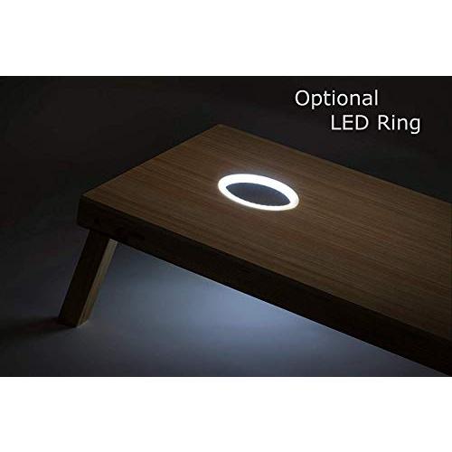 Tailgating Pros 素朴なアメリカ国旗コーンホールボード ビーンバッグ付き - 4 x 2フィート アンティーク調フラッグ コーンホールゲーム キャリーケース&コ