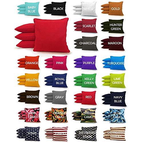 Tailgating Pros 素朴なアメリカ国旗コーンホールボード ビーンバッグ付き - 4 x 2フィート アンティーク調フラッグ コーンホールゲーム キャリーケース&コ