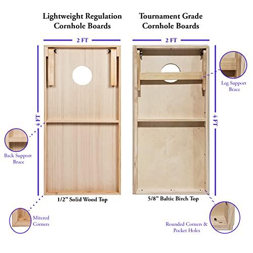 【訳あり品】 Tailgating Pros 素朴なアメリカ国旗コーンホールボード ビーンバッグ付き - 4 x 2フィート アンティーク調フラッグ コーンホールゲーム キャリーケース&コ 【1062938417】(37276円)