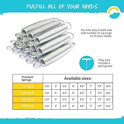 SkyBound 交換用トランポリンスプリング - 12個パック - 高耐久亜鉛メッキスチール - 3.5〜8.5インチのサイズ展開 7.5 Inch SkyBound 交換用トランポリンスプリング 12個パック 高耐久亜鉛メッキスチール 5インチのサイズ展開 Inch