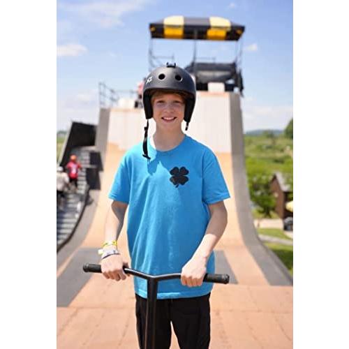 S1 レトロライファー ヘルメット スケートボード BMX ローラースケート用 - EPSフュージョンフォーム CPSC & ASTM認定 - レッドグロス チェッカー付き L (2