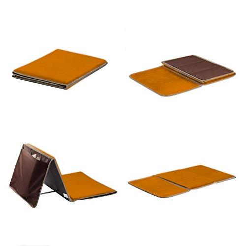 ZenHeart フロアチェア バックサポート付き ポータブル瞑想チェア パッド入り表面 折りたたみ式ヨガマット 屋内&屋外用 お祈りマット ZenHeart フロアチェア バックサポート付き ポータブル瞑想チェア パッド入り表面 折りたたみ式ヨガマット 屋内&屋外用 お祈りマット