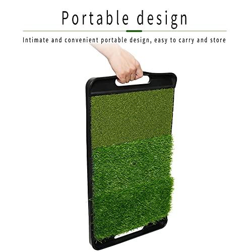 CAITON ゴルフマット、ゴルフインパクトマット、ゴルフシックで重み付けされたヒットマット、スイングヒット練習3グラス1つに1つのポータブルラバーボトム CAITON ゴルフマット ゴルフインパクトマット ゴルフシックで重み付けされたヒットマット スイングヒット練習3グラス1つに1つのポータブルラバーボトム