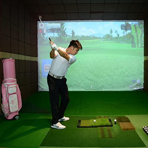 CAITON ゴルフマット、ゴルフインパクトマット、ゴルフシックで重み付けされたヒットマット、スイングヒット練習3グラス1つに1つのポータブルラバーボトム CAITON ゴルフマット ゴルフインパクトマット ゴルフシックで重み付けされたヒットマット スイングヒット練習3グラス1つに1つのポータブルラバーボトム