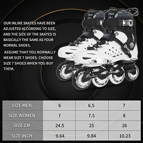 Nattork インラインスケート 大人用 高性能 プロフェッショナル ブレード ローラー メンズ レディース レース フリースタイル スラローム スケート ホワイト Nattork インラインスケート 大人用 高性能 プロフェッショナル ブレード ローラー メンズ レディース レース フリースタイル スラローム スケート ホワイト