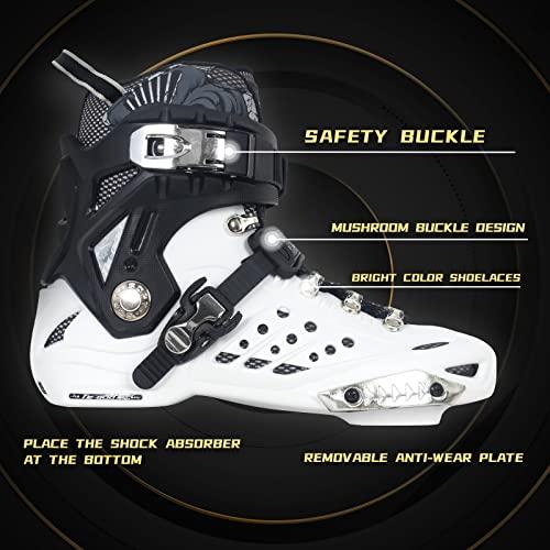 Nattork インラインスケート 大人用 高性能 プロフェッショナル ブレード ローラー メンズ レディース レース フリースタイル スラローム スケート ホワイト Nattork インラインスケート 大人用 高性能 プロフェッショナル ブレード ローラー メンズ レディース レース フリースタイル スラローム スケート ホワイト