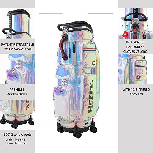 【〜6/6まで出品】 HELIX 格納式ゴルフバッグ ホイール付き 丈夫なゴルフカートバッグ 容量12ポケット 【TMF2602305668】(91262円)