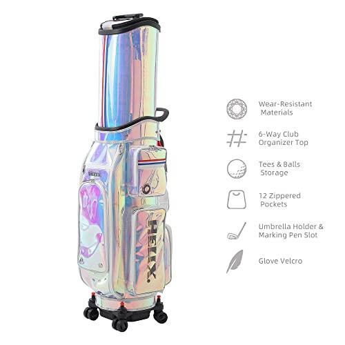 【〜6/6まで出品】 HELIX 格納式ゴルフバッグ ホイール付き 丈夫なゴルフカートバッグ 容量12ポケット 【TMF2602305668】(91262円)