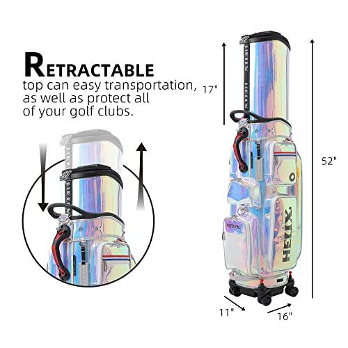 【〜6/6まで出品】 HELIX 格納式ゴルフバッグ ホイール付き 丈夫なゴルフカートバッグ 容量12ポケット 【TMF2602305668】(91262円)