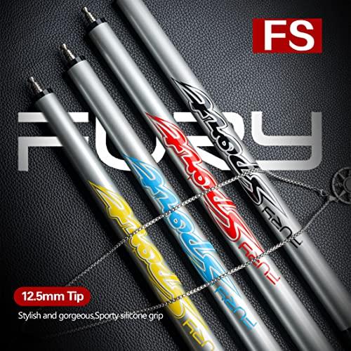 CRICAL Fury FS プールキュー ビリヤードキュー 12.5mm タイガーチップ 4チョイス スポーツ シリコンラップ メープルシャフト (FS-ブラック) FS CRICAL Fury プールキュー ビリヤードキュー 5mm タイガーチップ 4チョイス スポーツ シリコンラップ メープルシャフト ブラック