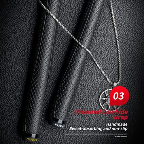 CRICAL Fury FS プールキュー ビリヤードキュー 12.5mm タイガーチップ 4チョイス スポーツ シリコンラップ メープルシャフト (FS-ブラック) FS CRICAL Fury プールキュー ビリヤードキュー 5mm タイガーチップ 4チョイス スポーツ シリコンラップ メープルシャフト ブラック