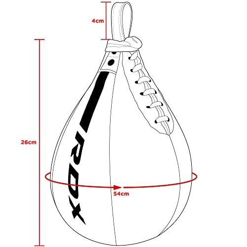 レビュー高評価の商品 RDX スピードバッグ ボクシングボール スイベルセット付き Maya Hide レザー ダッジストライキングマウントキット 追加のブラダー付き MMA ムエタイ パンチ