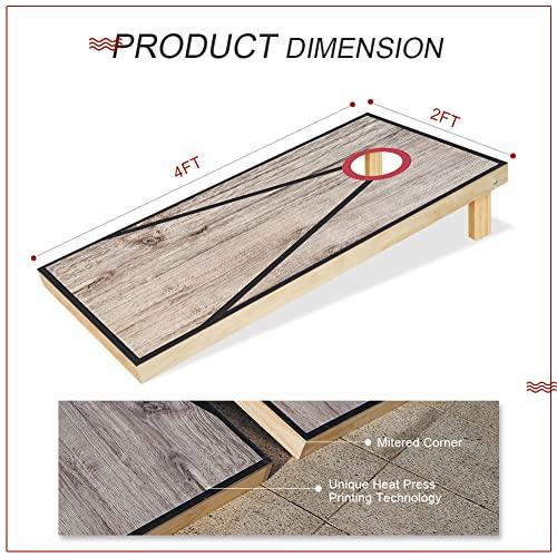 正規品 コーンホールセット コーンホールゲーム:無垢材コーンホールアウトドアゲームセット プレミアムコーンホール調整ボード2つ ビーンバッグ8個 トラベルケース 【QGW1398415129】(49042円)