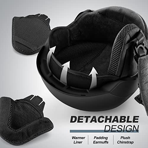 Odoland スキーヘルメット スノーボードヘルメット ダイヤル式サイズ調整 ASTM安全認証 高密度ABSとPC 大人用 男女兼用 子供用 ジュニア ブラック S Odoland スキーヘルメット スノーボードヘルメット ダイヤル式サイズ調整 ASTM安全認証 高密度ABSとPC 大人用 男女兼用 子供用 ジュニア ブラック