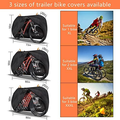 Tokept バイクカバー 600D アップグレード 防水 高耐熱オックスフォード生地 反射ストリップ付き 車 RV SUV トラベルトレーラー 保護カバー (ブラックXL) Tokept バイクカバー 600D アップグレード 防水 高耐熱オックスフォード生地 反射ストリップ付き RV SUV トラベルトレーラー 保護カバー ブラックXL