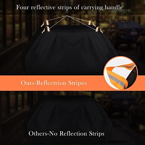 Tokept バイクカバー 600D アップグレード 防水 高耐熱オックスフォード生地 反射ストリップ付き 車 RV SUV トラベルトレーラー 保護カバー (ブラックXL) Tokept バイクカバー 600D アップグレード 防水 高耐熱オックスフォード生地 反射ストリップ付き RV SUV トラベルトレーラー 保護カバー ブラックXL