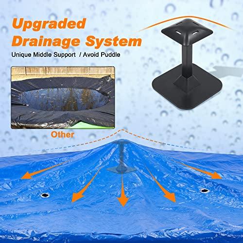 ExacMe プレミアム トランポリン ウェザーカバー 12フィート センターサポート 排水穴付きレインカバー 防水 冬用 雪 保護 カバー R12B ExacMe プレミアム トランポリン ウェザーカバー 12フィート センターサポート 排水穴付きレインカバー 防水 冬用 保護 カバー R12B