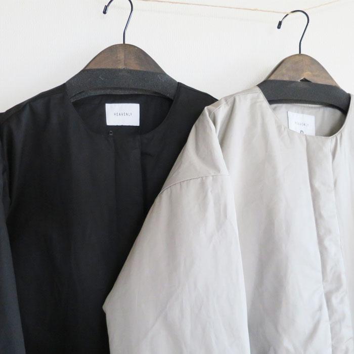 SALE HEAVENLY ノーカラー パディング コート 中綿 アウター 冬 