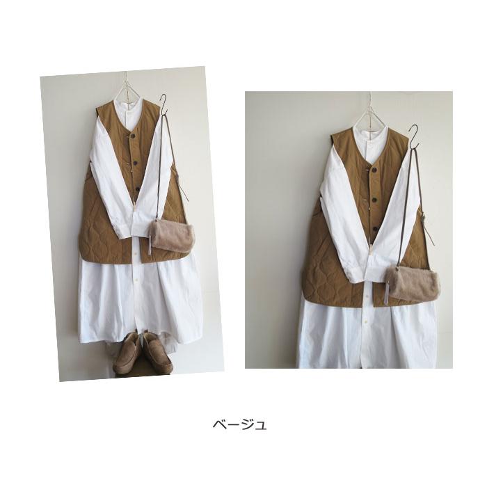 SALE blue willow ブルーウィロー キルティング ロングベスト 秋冬