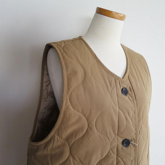 SALE blue willow ブルーウィロー キルティング ロングベスト 秋冬