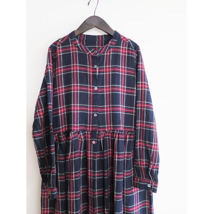 ubasoku ubasoku ウバソク リネン先染め タータンチェック ワンピース