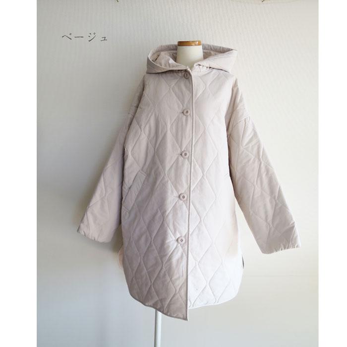 SALE ista-ire イスタイーレ 中綿 キルティング フード付きコート