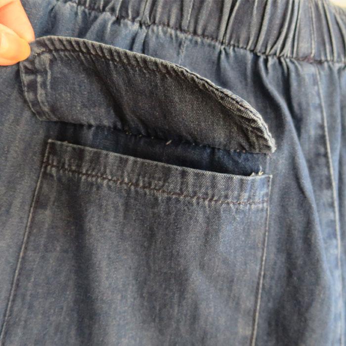 COLORK カラック デニム バルーンパンツ 裾ゴム 綿 インディゴ 1542490